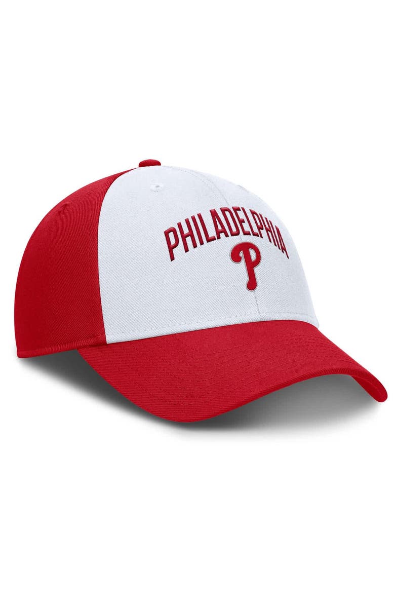 Nike Men's Nike White/Red Philadelphia Phillies Club Performance Adjustable Hat, Alternate, color, White