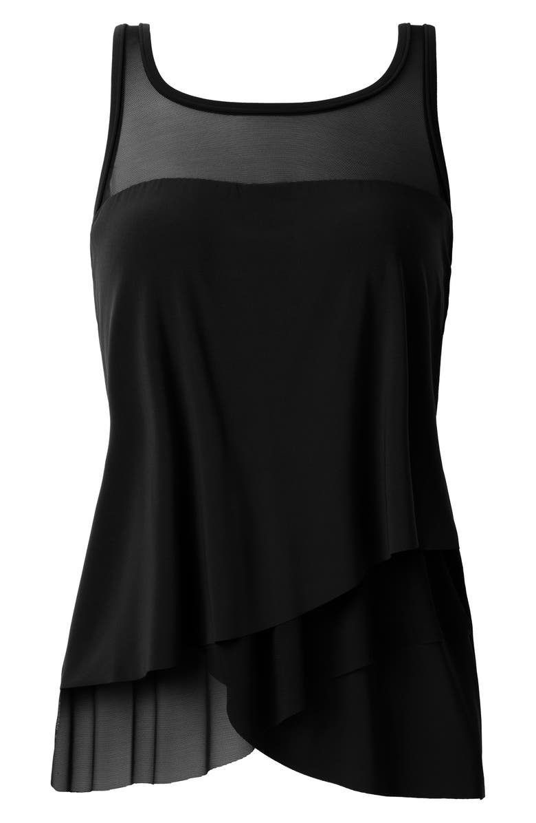 Miraclesuit<sup>®</sup> Illusionist Tankini Top, Alternate, color, Black
