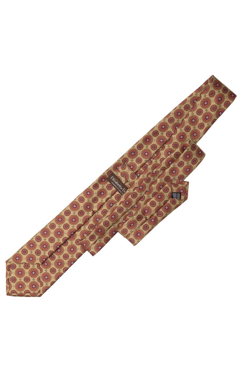 Elizabetta Farnese - Printed Madder Silk Tie for Men, Alternate, color, Sage Green