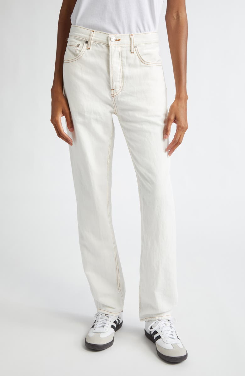 TWP Pony Boy Straight Leg Jeans, Main, color, White