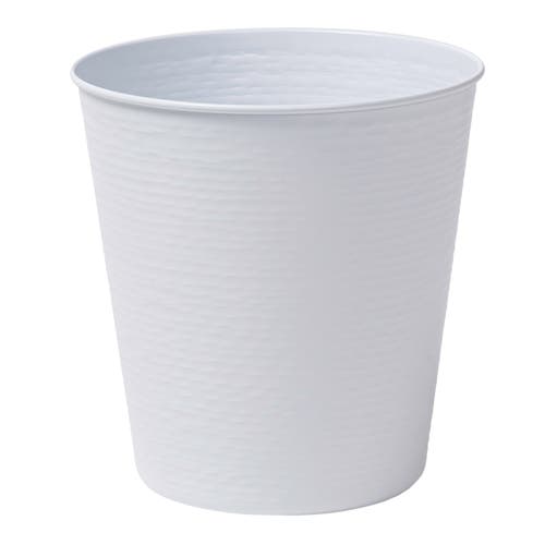 Happimess Remi Modern Classic Textured Steel 2-gallon Wastebasket In White