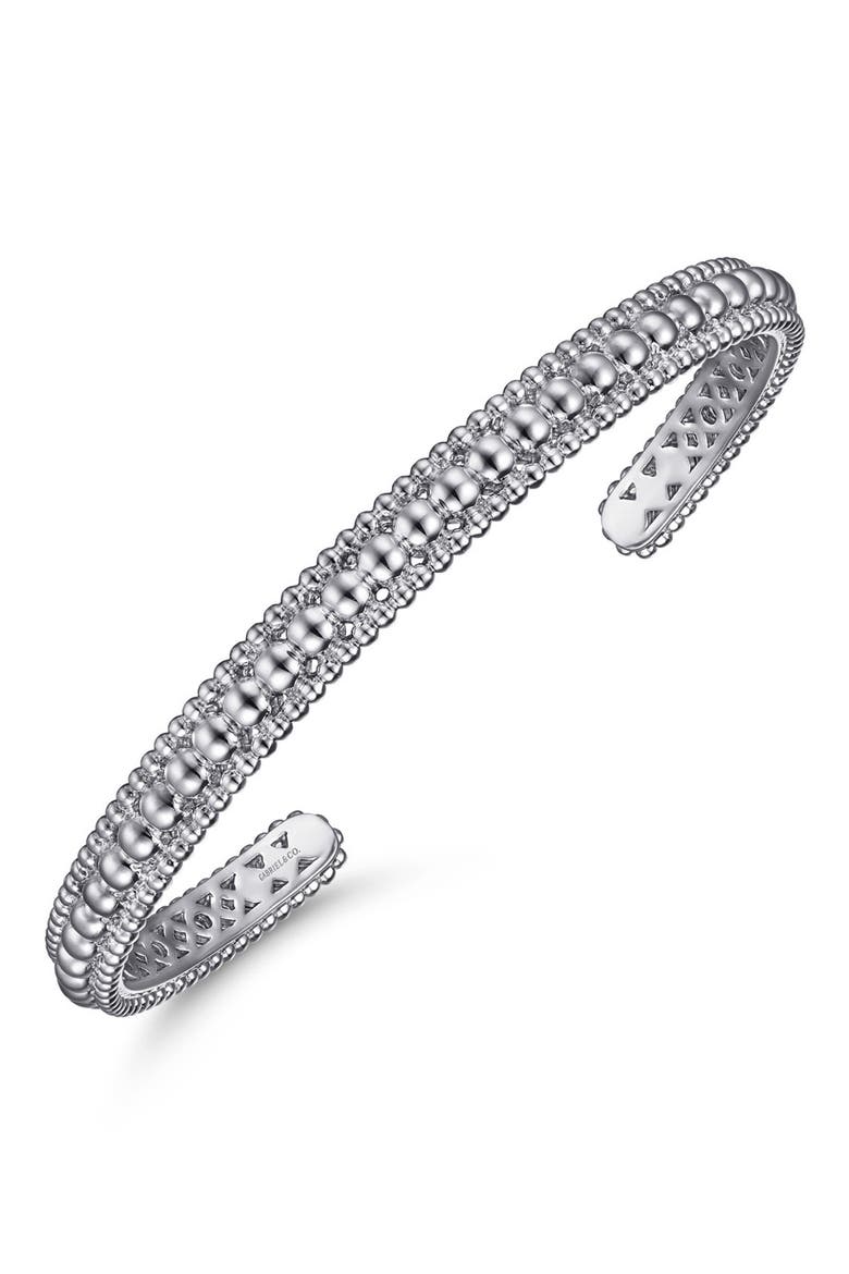 Bujukan Sterling Silver Beaded Bangle, Alternate, color, STERLING SILVER