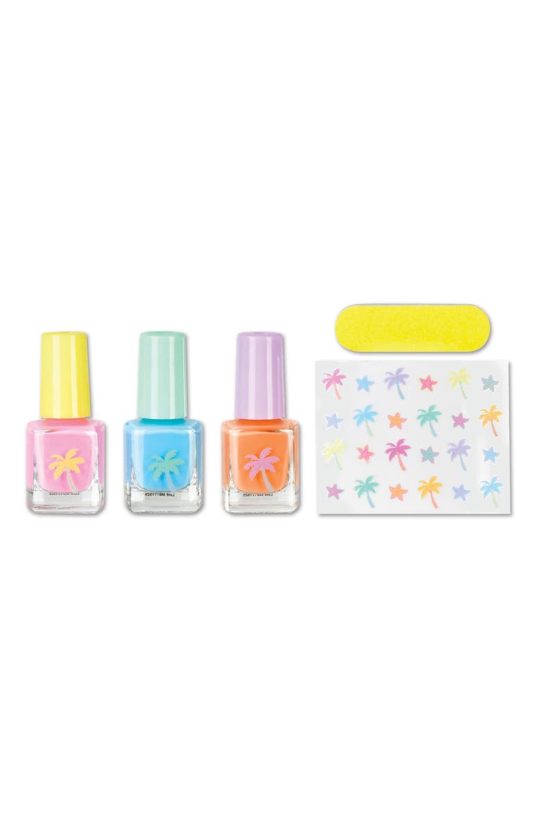 Iscream Kids' Palm Paradise Nail Set, Main, color, Multi