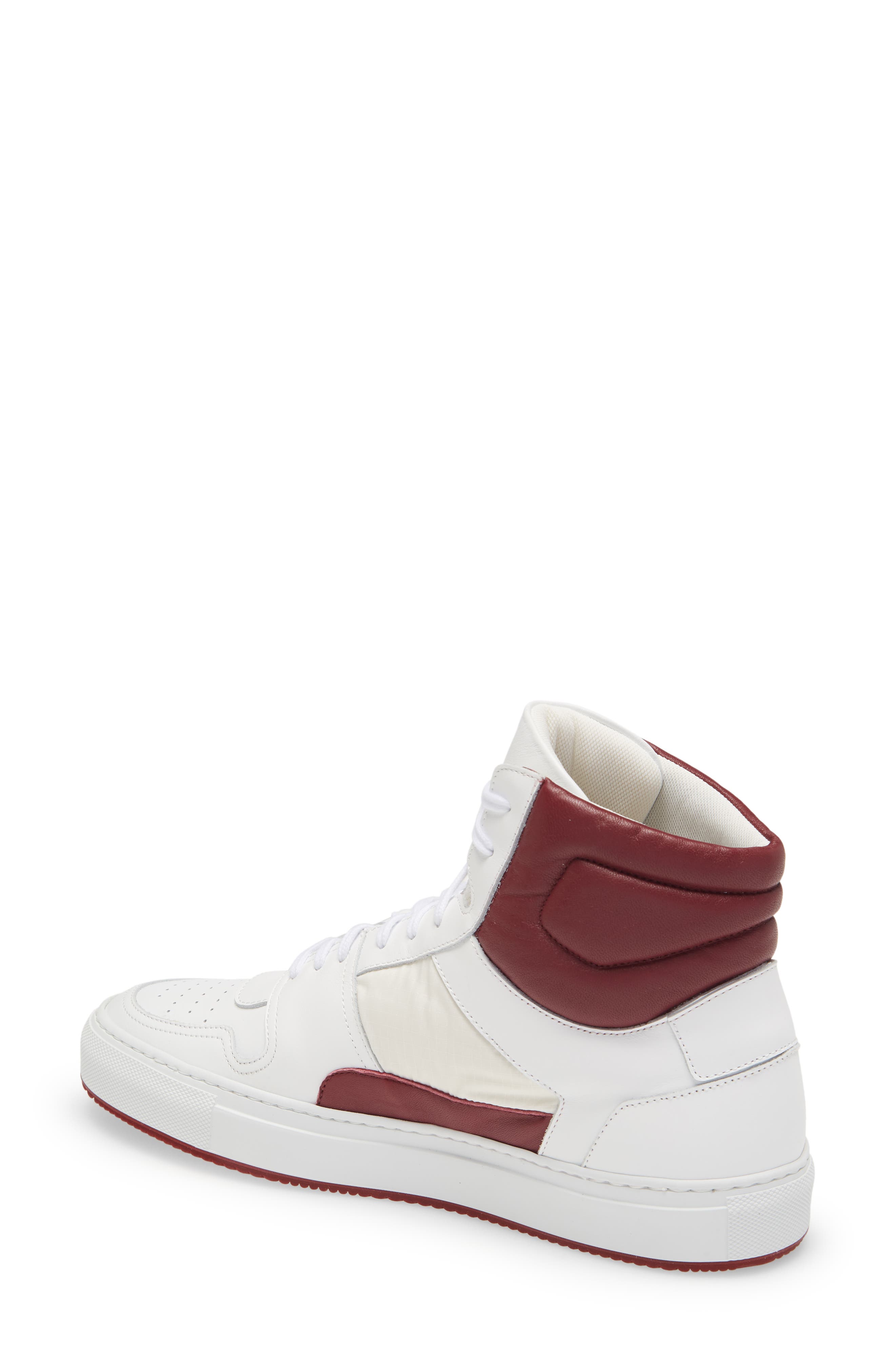 Common Projects High Top Sneaker, Alternate, color, White/ Red