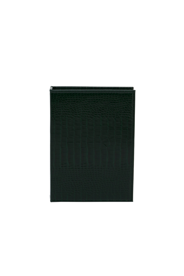 Meadow Scene Croc Embroidered Large Jewelry Box, Alternate, color, Dark Green