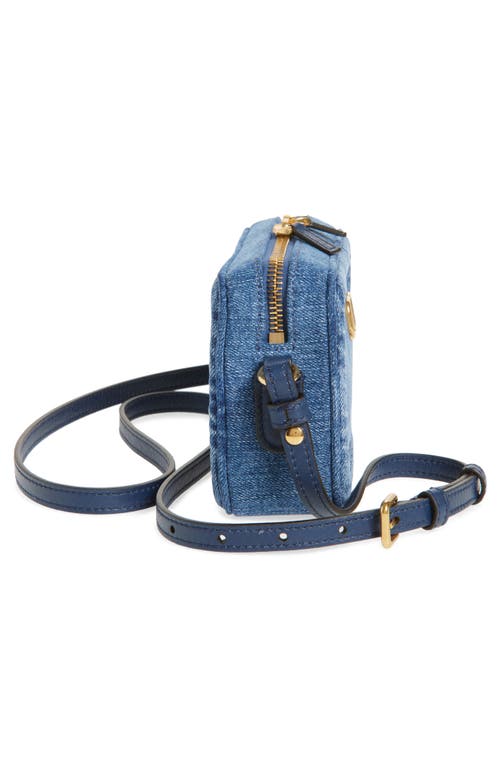 Shop Valentino Garavani Mini Alltime Denim Shoulder Bag