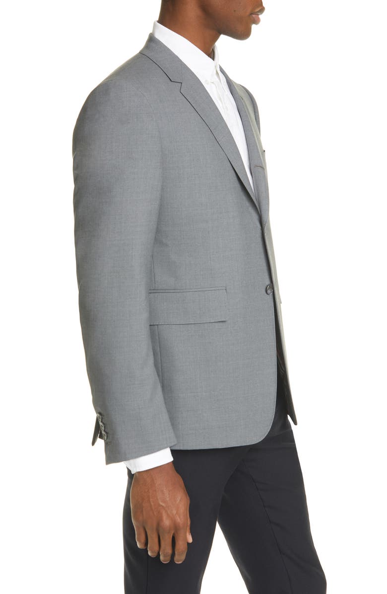 Thom Browne 4 Bar Mélange Wool Sport Coat, Alternate, color, Med Grey