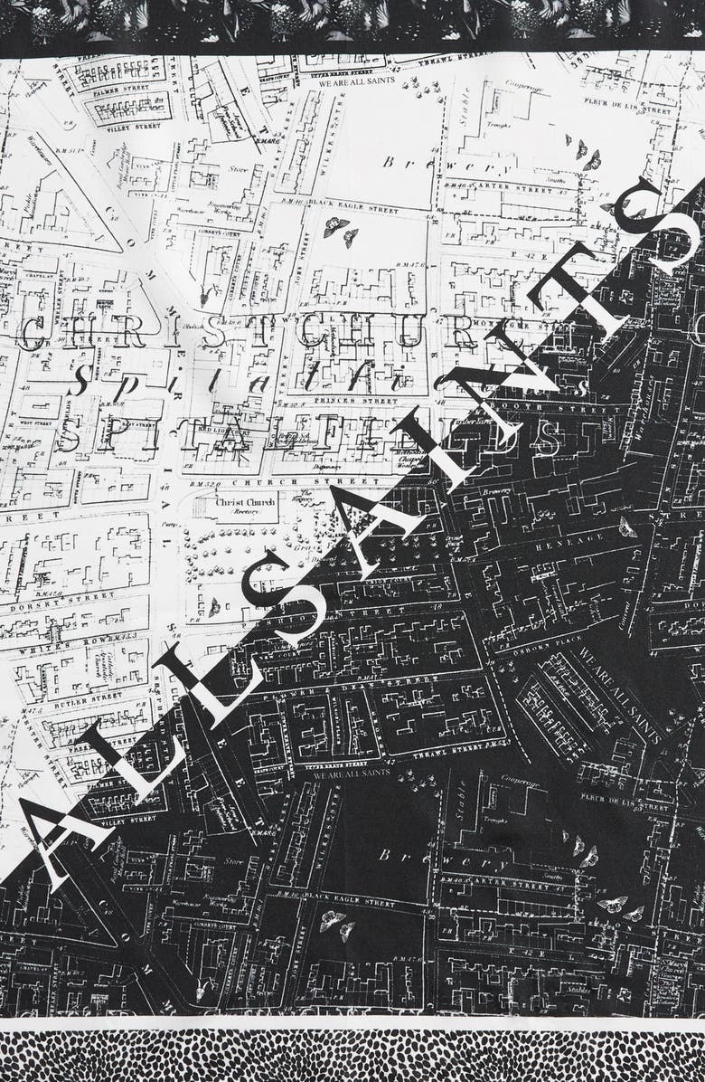 AllSaints Spitalfields Splice Silk Bandana, Alternate, color, 