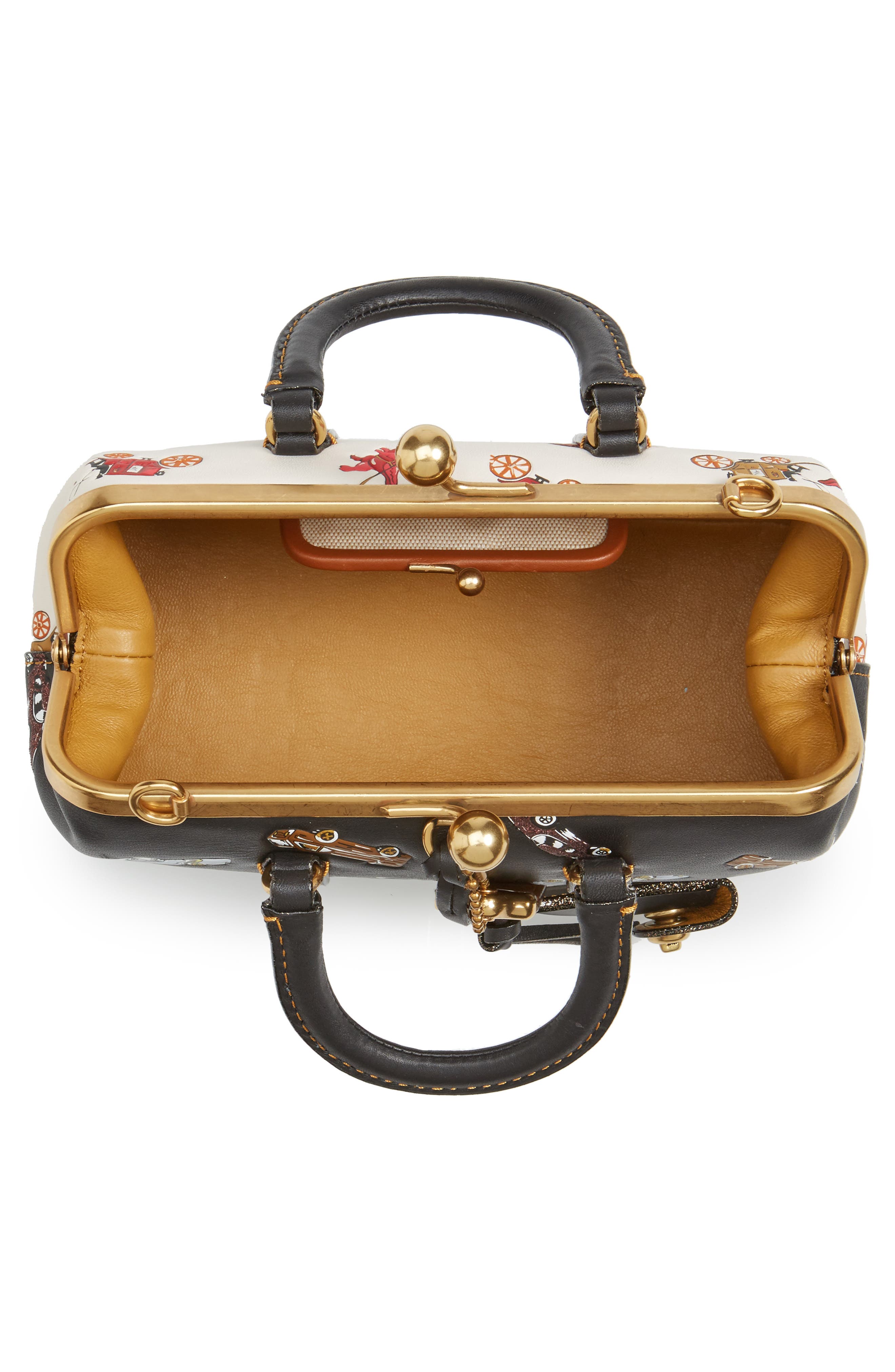 COACH 1941 Rexy Leather Kisslock Satchel, Alternate, color, 