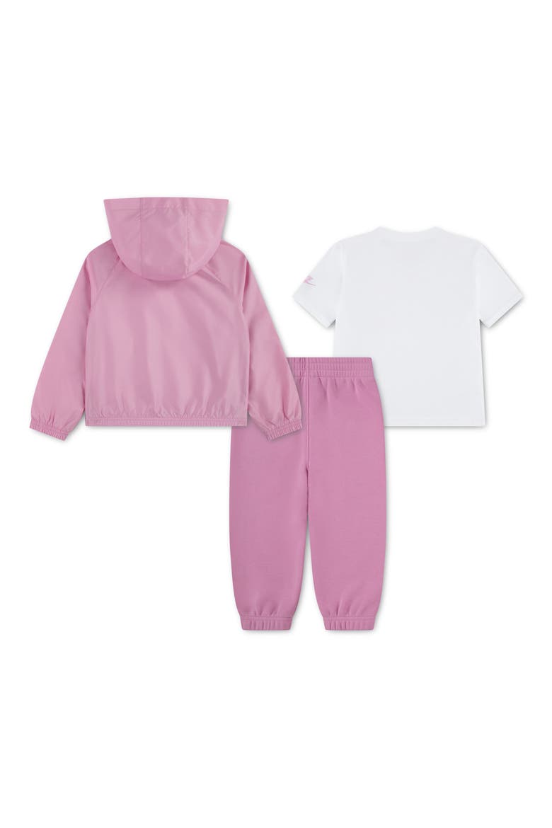 Kids' Windrunner Tee & Jogger Set, Alternate, color, PINK RISE