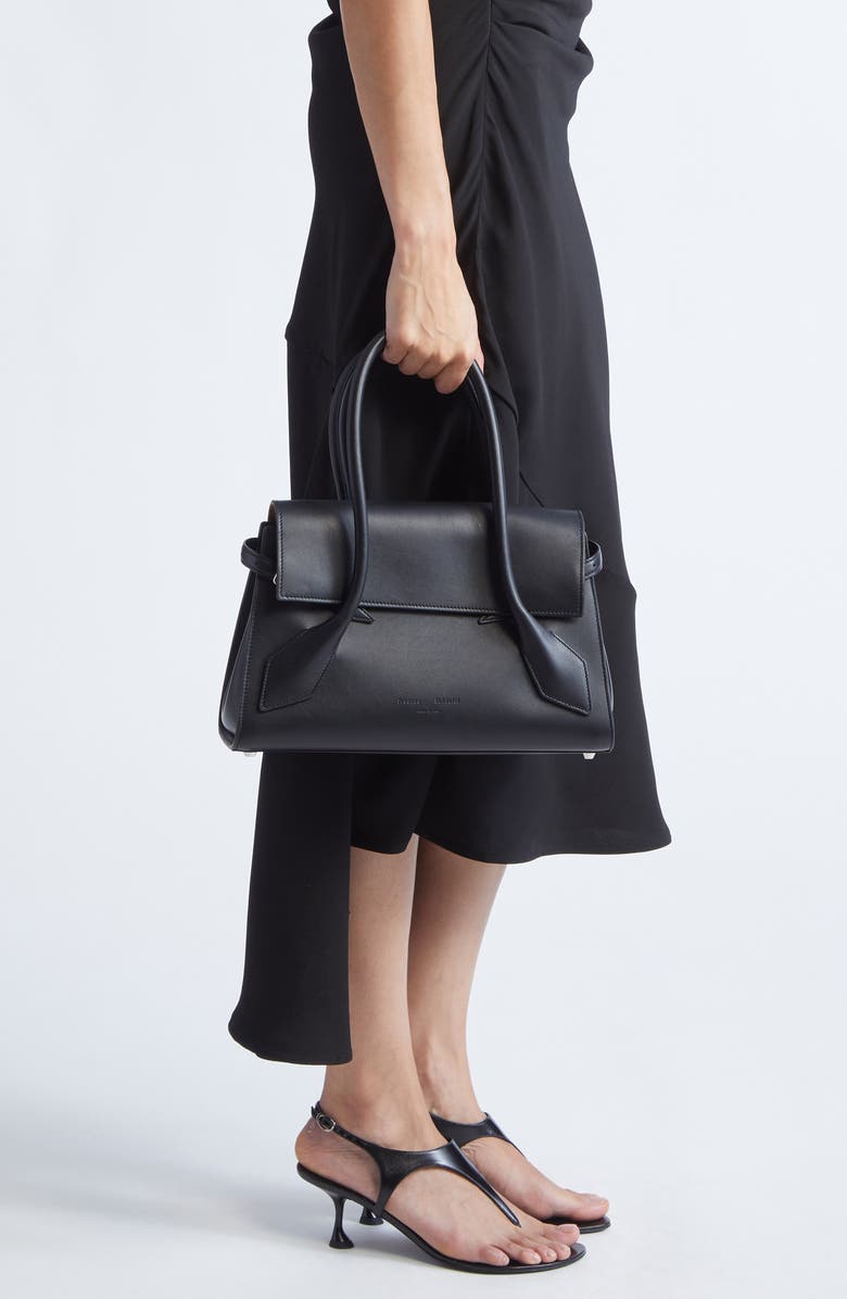 Proenza Schouler Small Tate Leather Tote, Alternate, color, Black