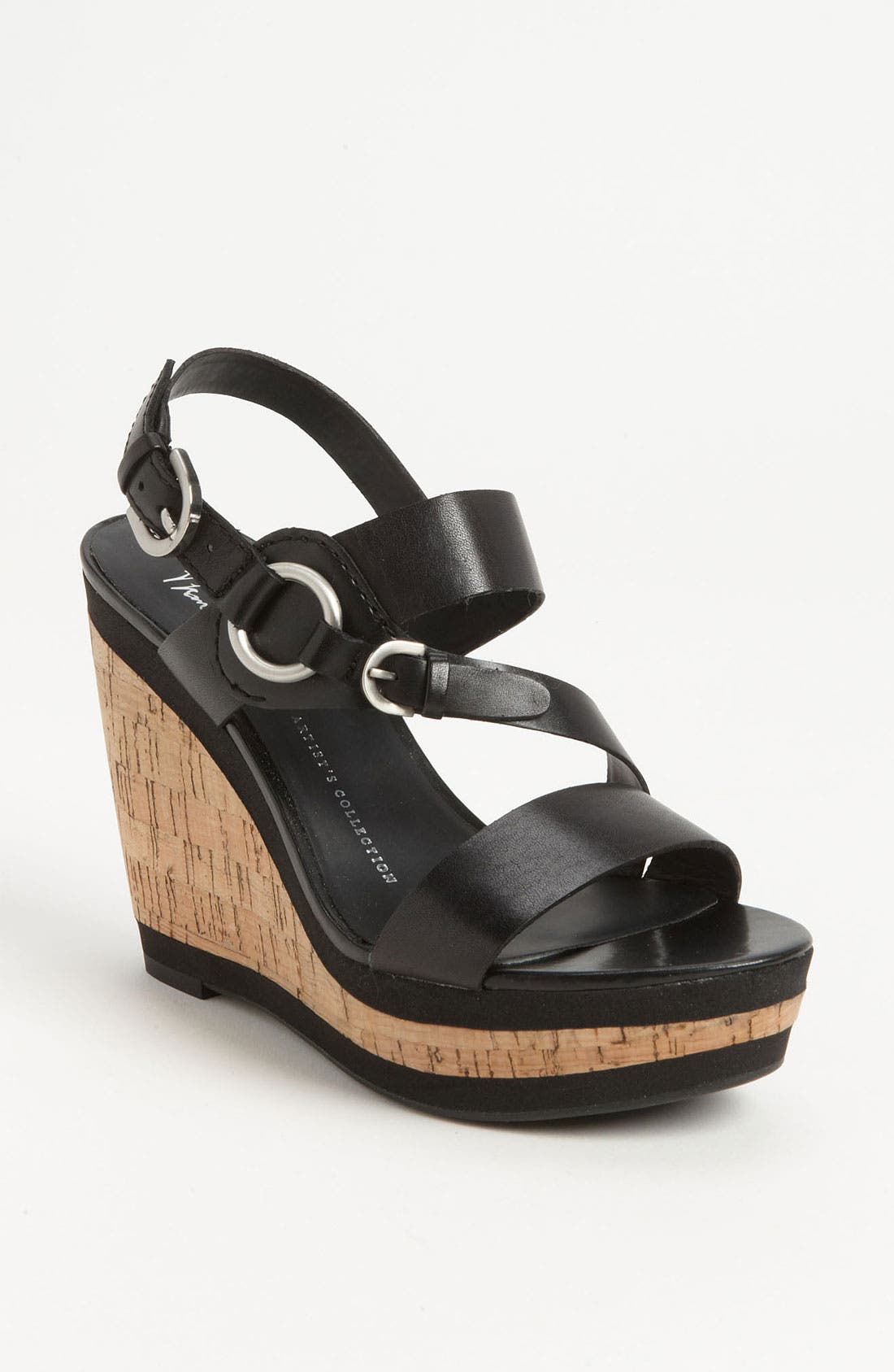 SACHET WEDGE SANDAL, Main, color, BLACK