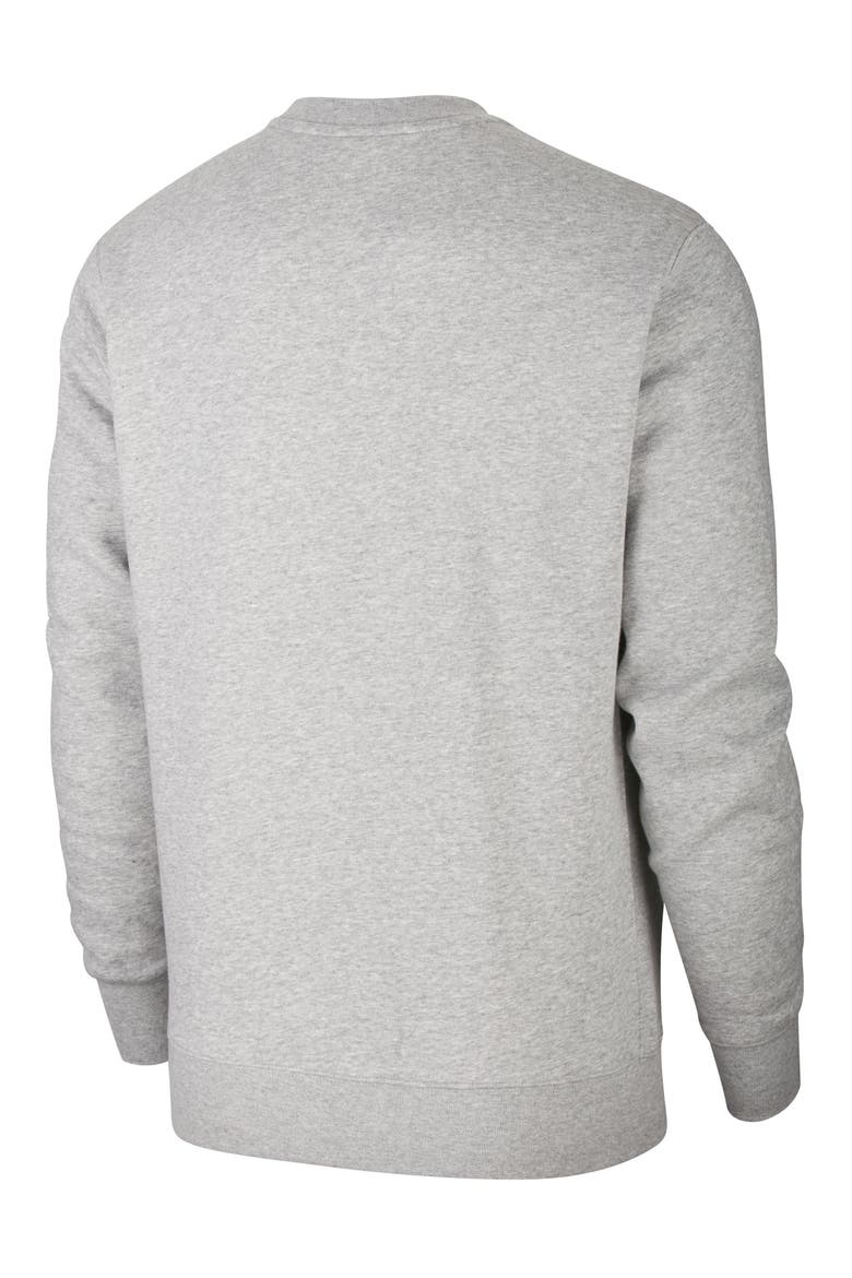 Men's Club Crewneck Sweatshirt, Alternate, color, D GR H/WHITE