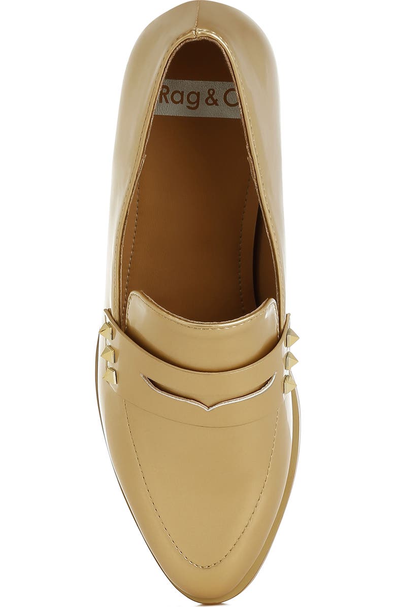 Rag & Co Noshiya Penny Loafer, Alternate, color, Gold
