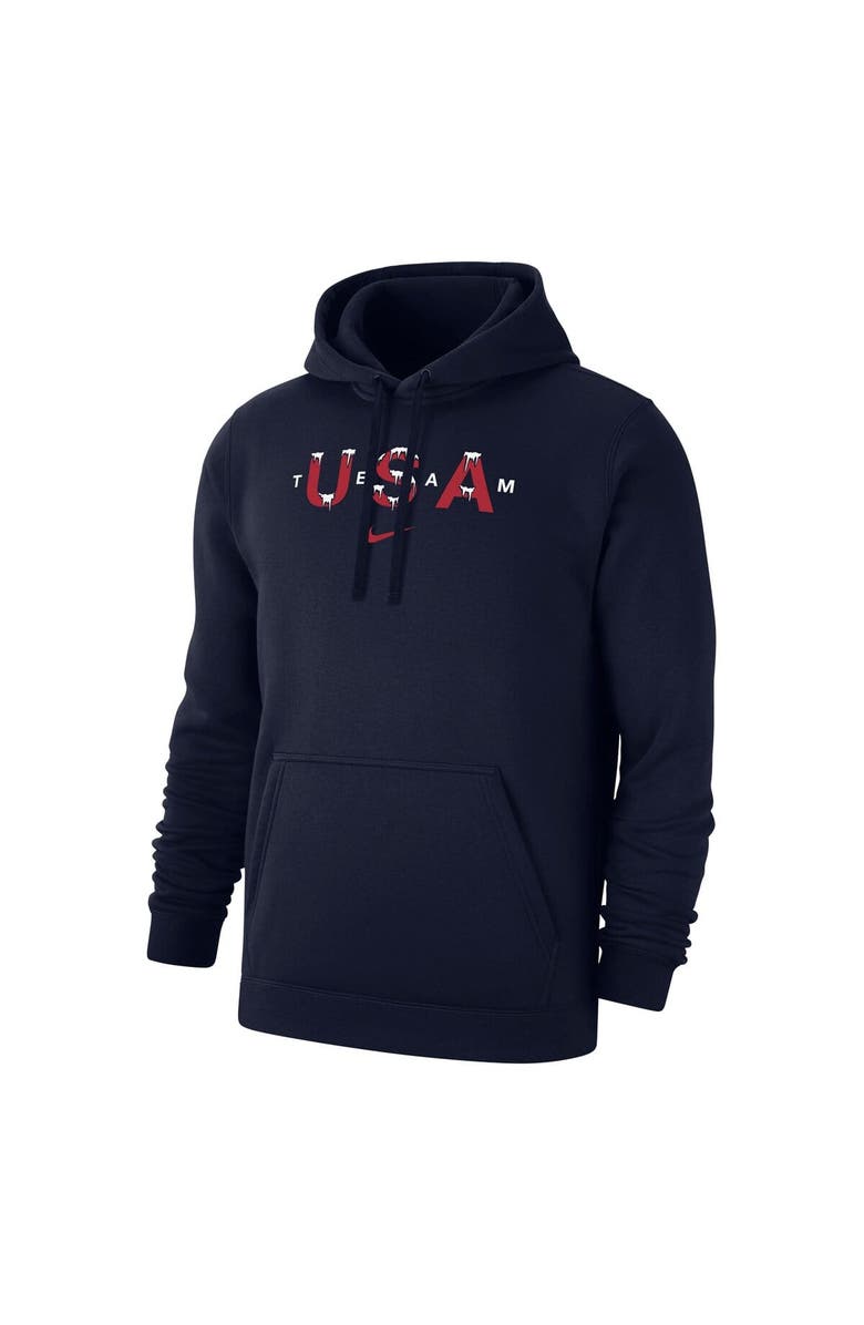 Nike Men's Nike Navy Team USA Snow Club Hoodie, Alternate, color, Navy