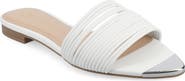Journee Collection Feather Faux Leather Slide Sandal