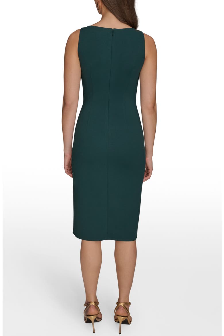 Ruched Crepe Sheath Dress, Alternate, color, HUDSON