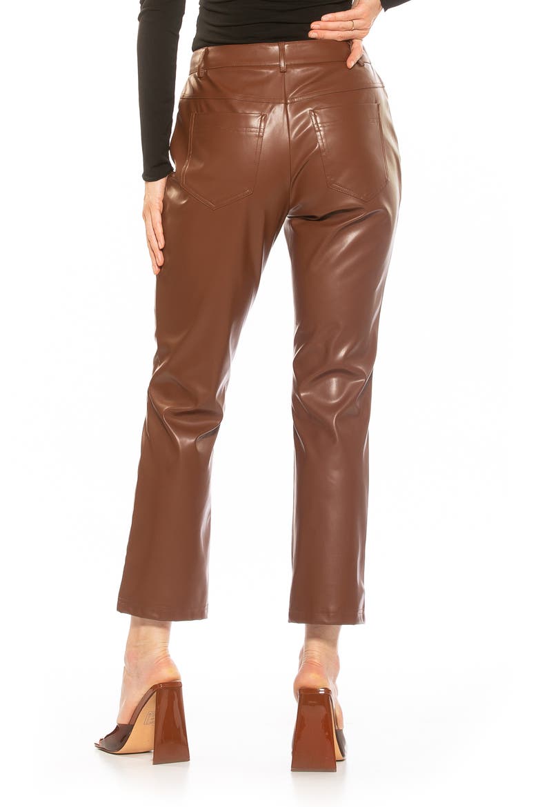 Mila Faux Leather Pants, Alternate, color, CAMEL