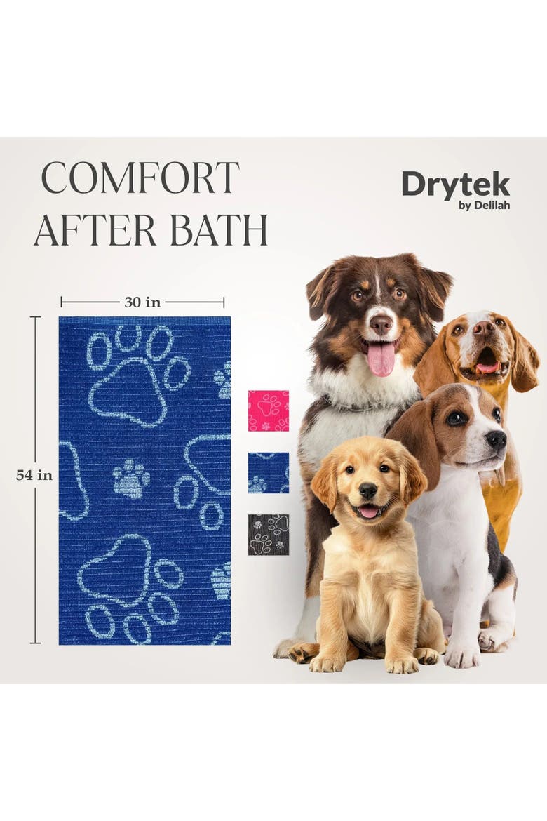 Drytek Dog Bath Towel, Alternate, color, Pink