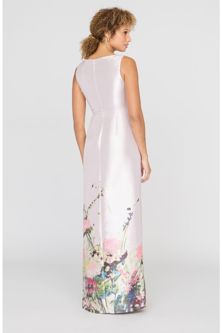 Wendy Metallic Floral Gown, Alternate, color, LILAC MIST MULTI