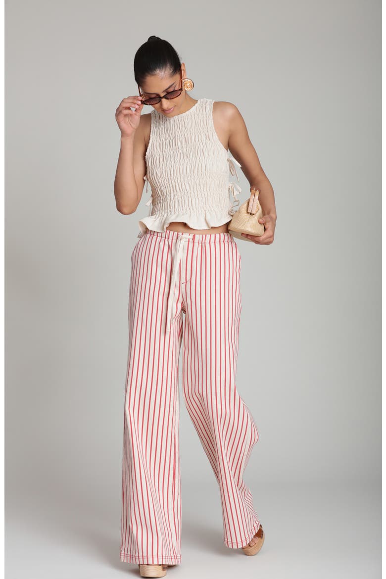 Smock Linen Blend Top, Alternate, color, OATMEAL