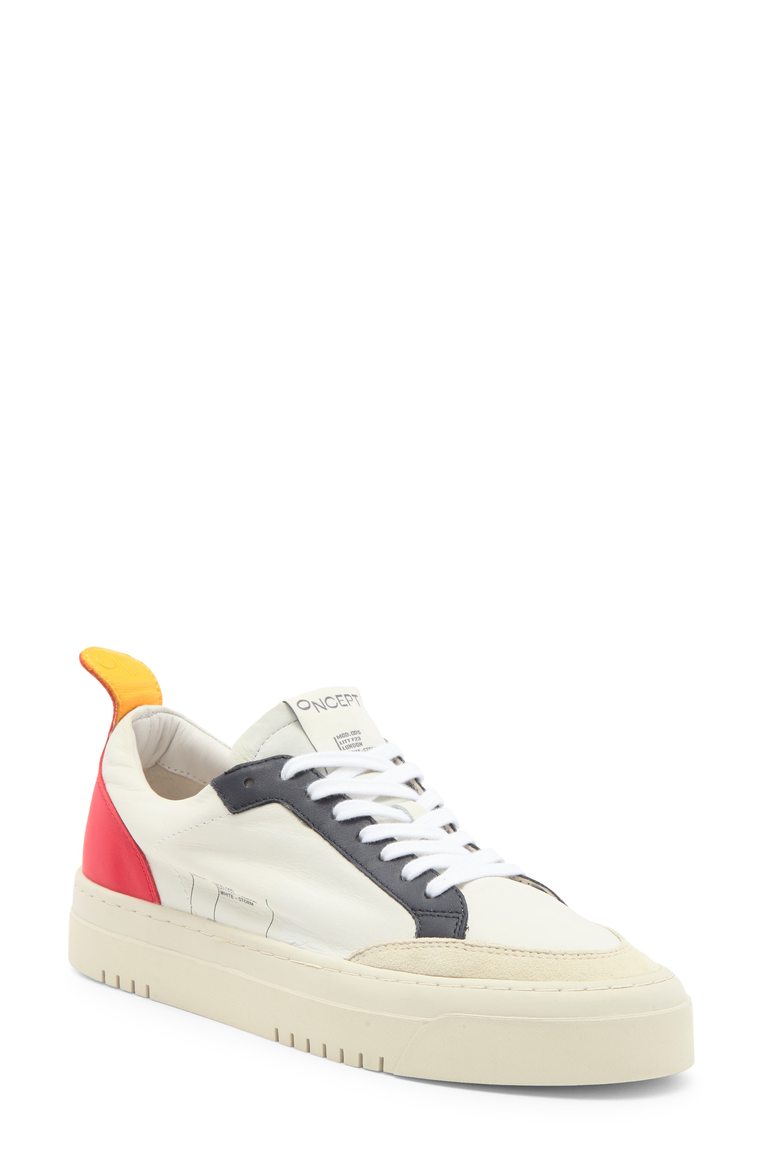 London Low Top Sneaker, Main, color, WHITE - STORM