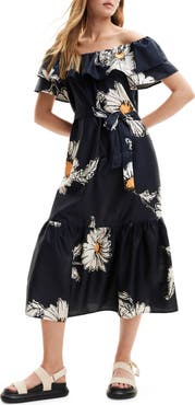 Desigual Daisy Ruffle Midi Dress