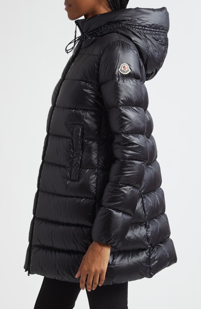 Moncler Suyenne Long Down Coat, Alternate, color, Black