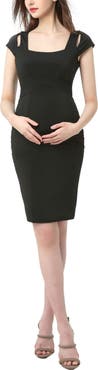 Kimi & Kai Julie Cold Shoulder Maternity Sheath Dress