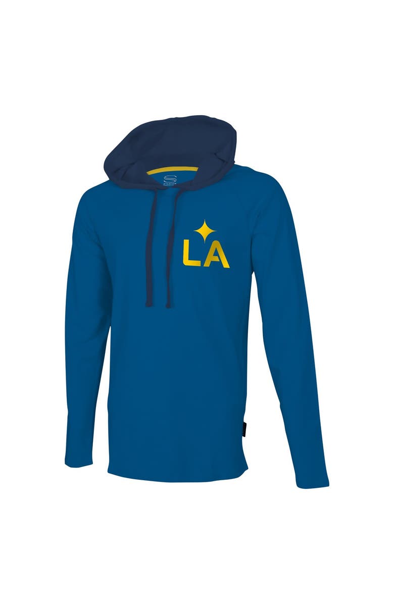 Stadium Essentials Men's Stadium Essentials Blue LA Galaxy Tradition Raglan Hoodie Long Sleeve T-Shirt, Alternate, color,