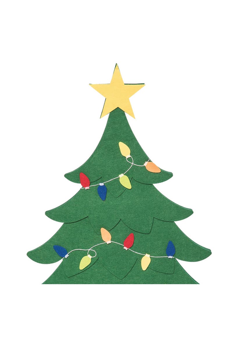 Christmas Tree Felt Figurine, Alternate, color, Green