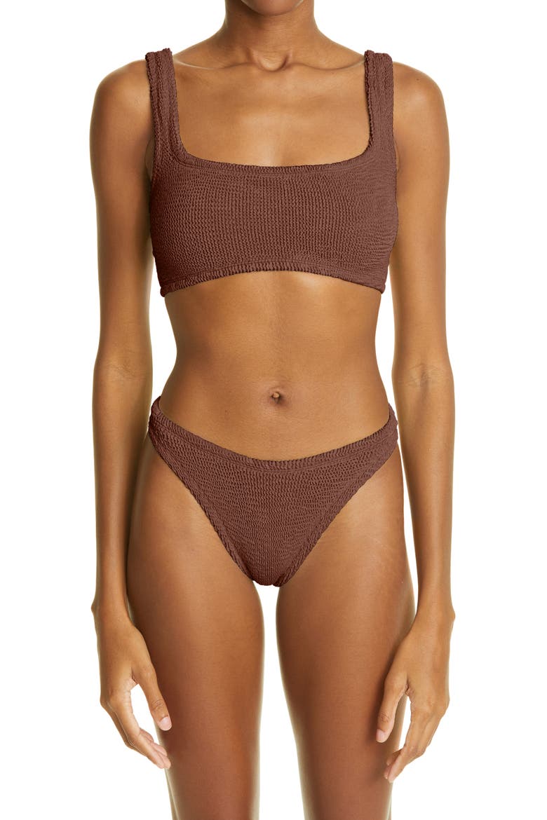 Crinkle 2-Piece Swimsuit, Main, color, METALLIC COCOA