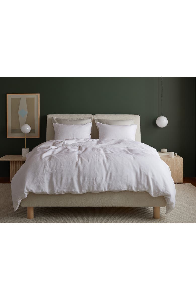 Parachute Linen Duvet Cover, Alternate, color, White
