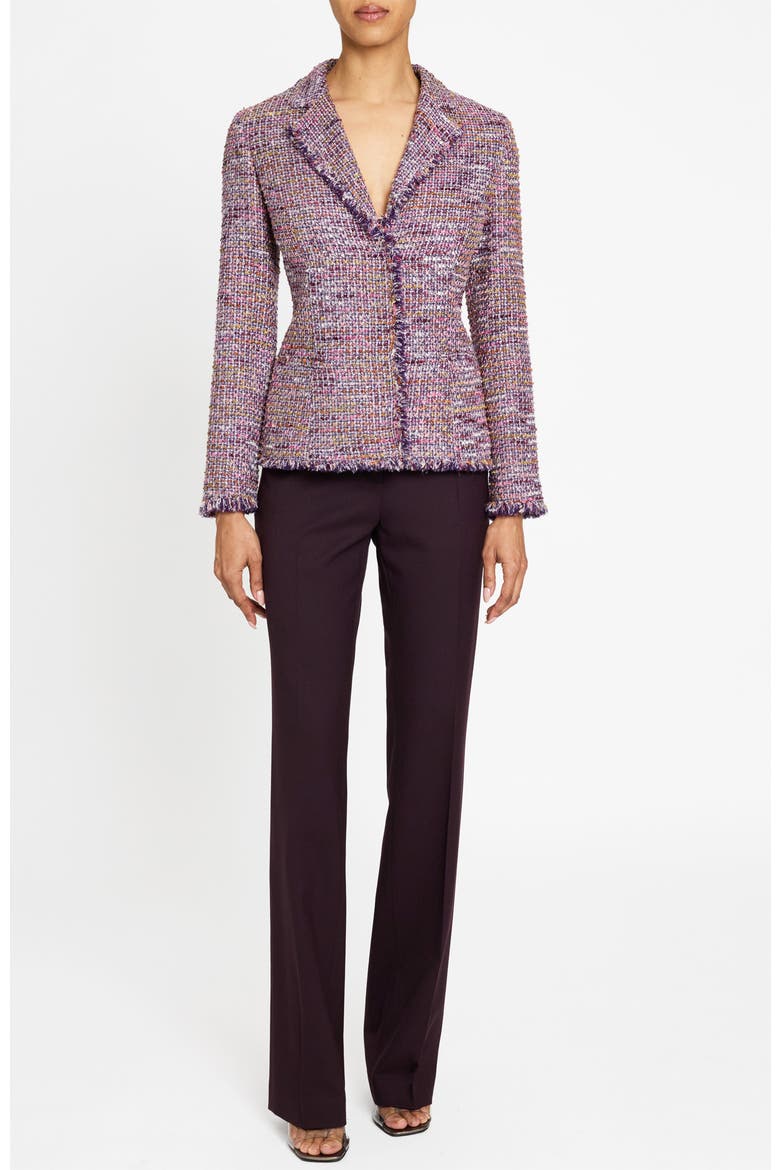 Gisele Jacket in Luxury Tweed with Subtle Sequins, Alternate, color, DUSTY LILAC