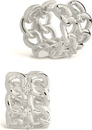 Sterling Forever Carleene CZ Huggie Hoop Earrings