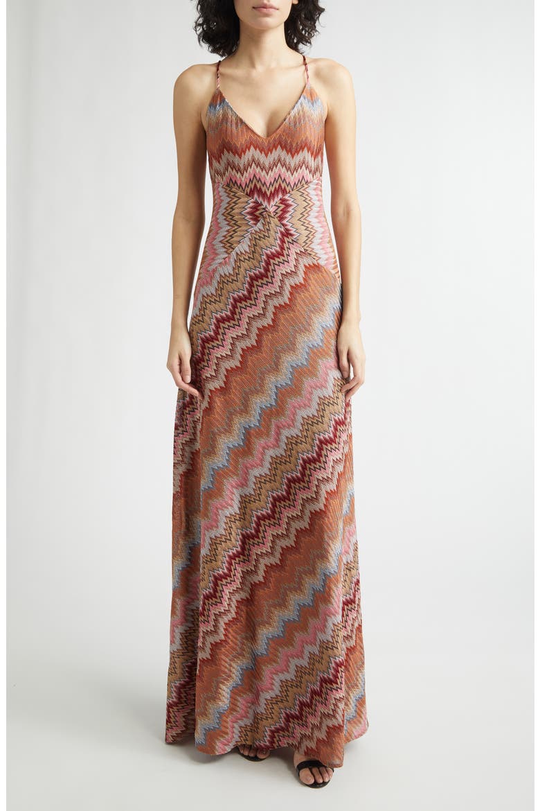 Snakeskin Zigzag Raschel Knit Dress, Alternate, color, MULTI GRN CML WHT PNK