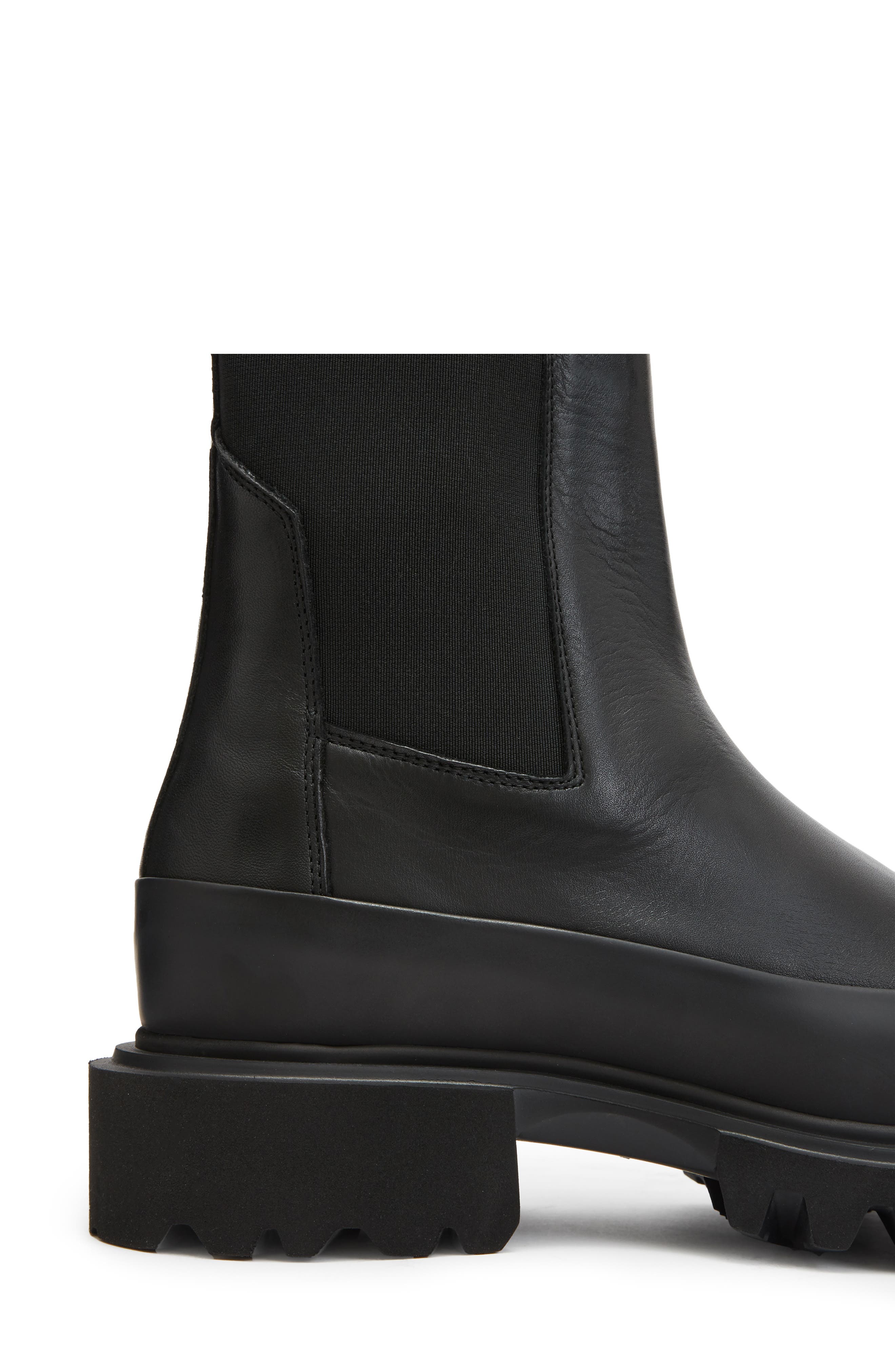 AllSaints Harlee Lug Sole Chelsea Boot, Alternate, color, Black