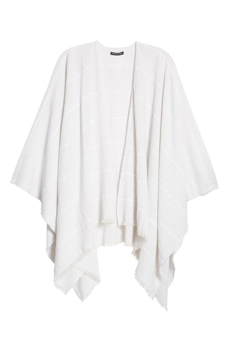 Eileen Fisher Gauze Poncho, Alternate, color, Pearl