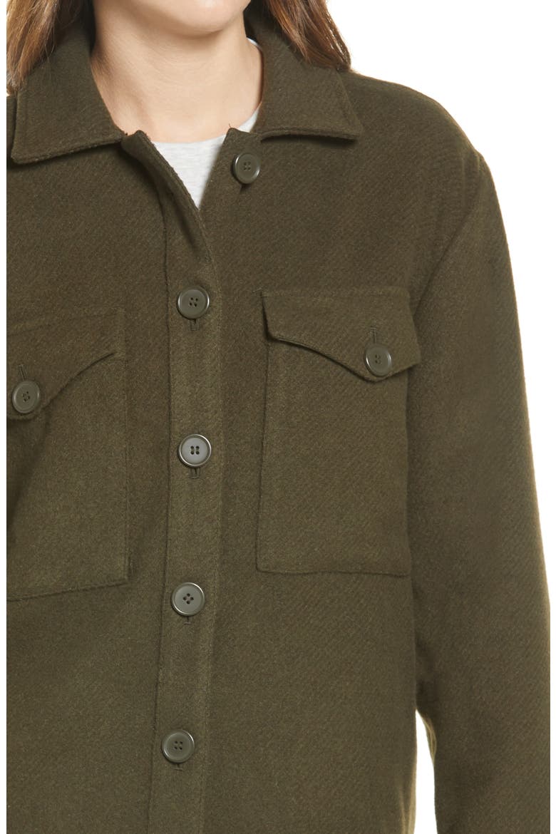 Women's Shirt Jacket, Alternate, color, OLIVE DARK