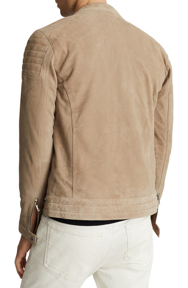 Reiss Brooks Slim Fit Leather Jacket, Alternate, color, 