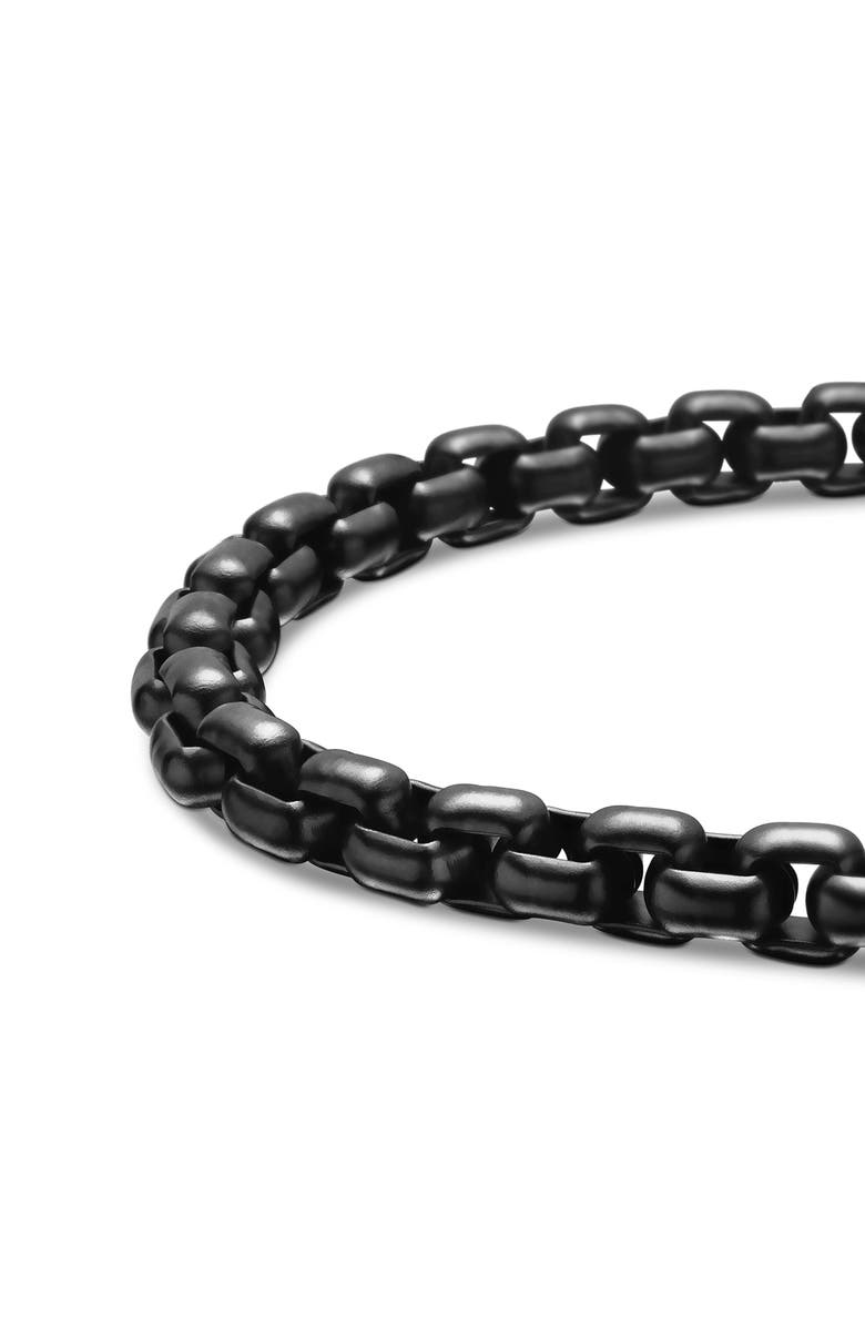 David Yurman Men's Box Chain Bracelet in Darkened Stainless Steel, 5mm, Alternate, color, Stainless Steel