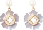 Tory Burch Forget Me Not Pearl Drop Earrings