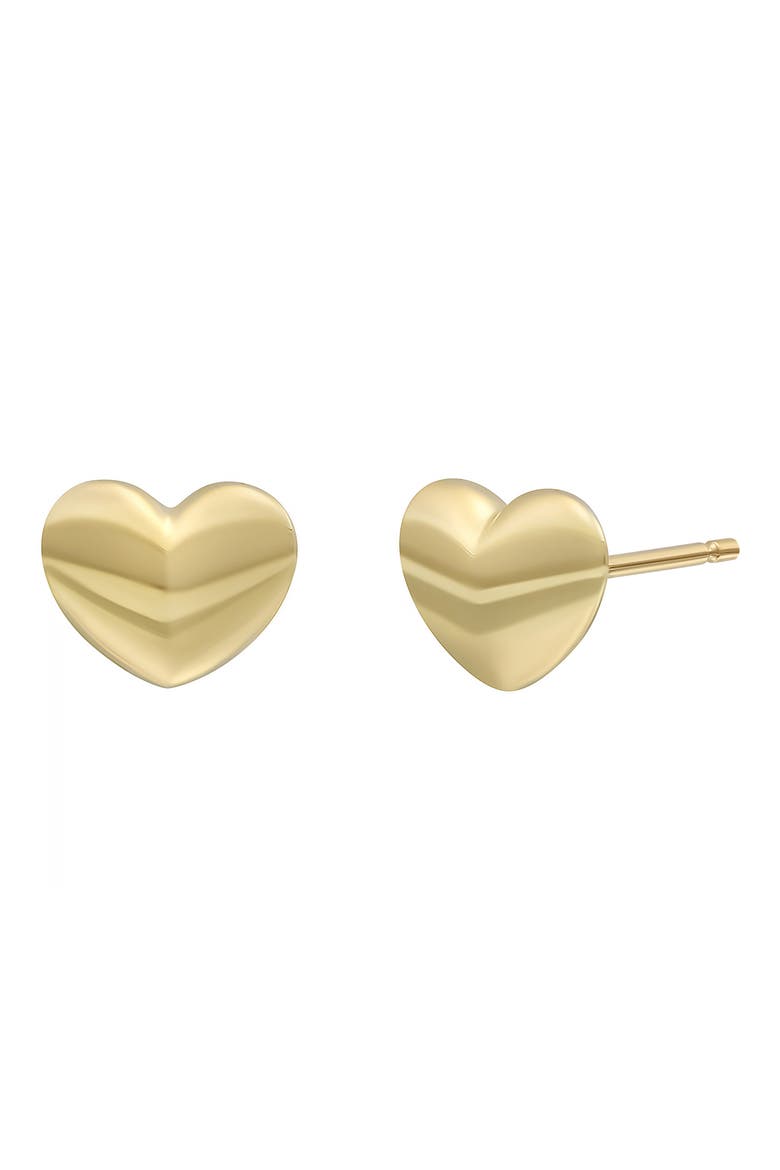 14K Gold Heart Stud Earrings (Nordstrom Exclusive), Main, color, 14K YELLOW GOLD