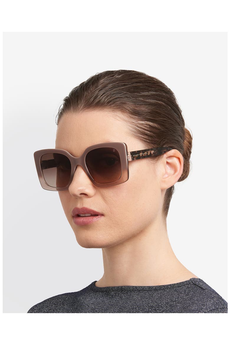 53mm Gradient Square Sunglasses, Alternate, color, BEIGE