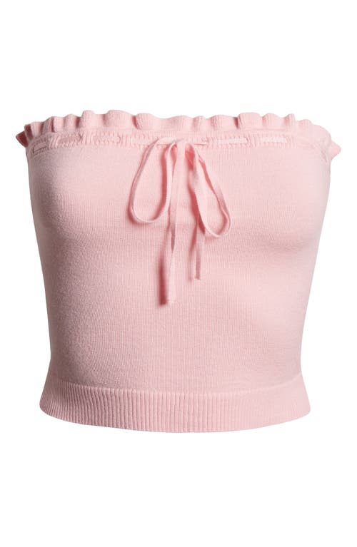 PACSUN PACSUN RUFFLE EDGE KNIT TUBE TOP