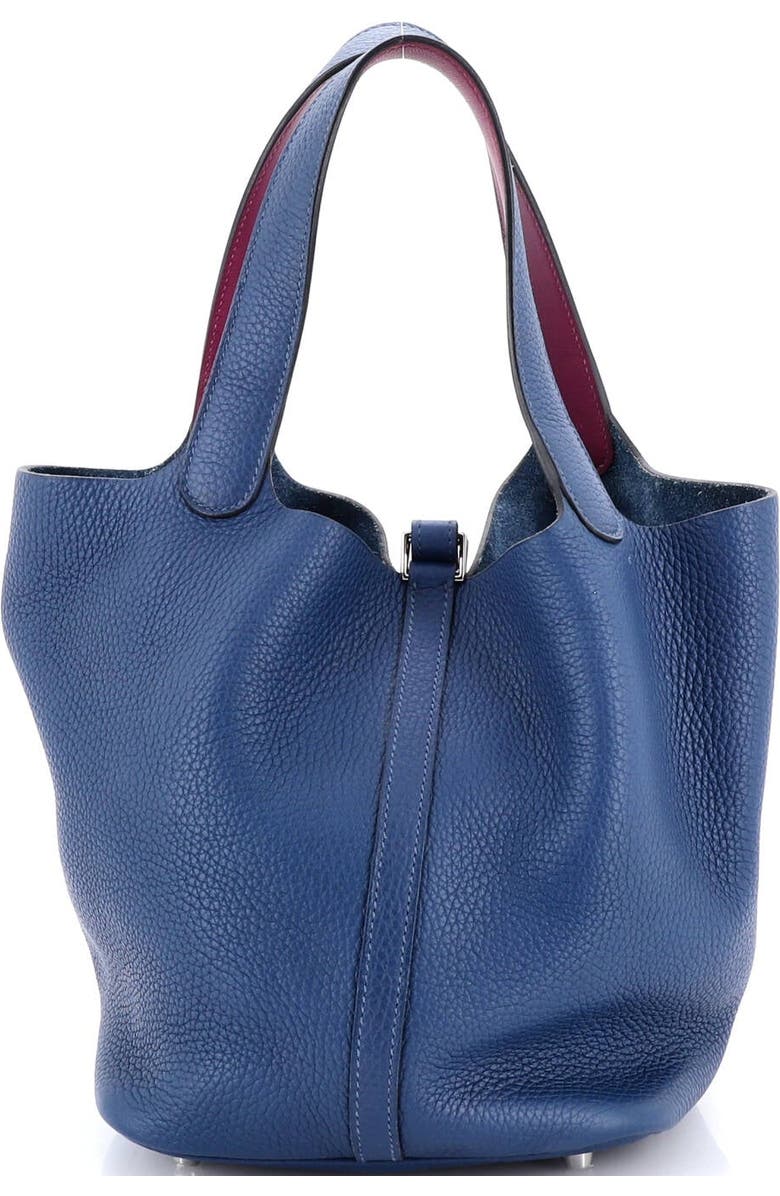 Pre-Owned Hermes Eclat Picotin Lock Bag Clemence MM, Alternate, color, Deep Bleu/Anemone