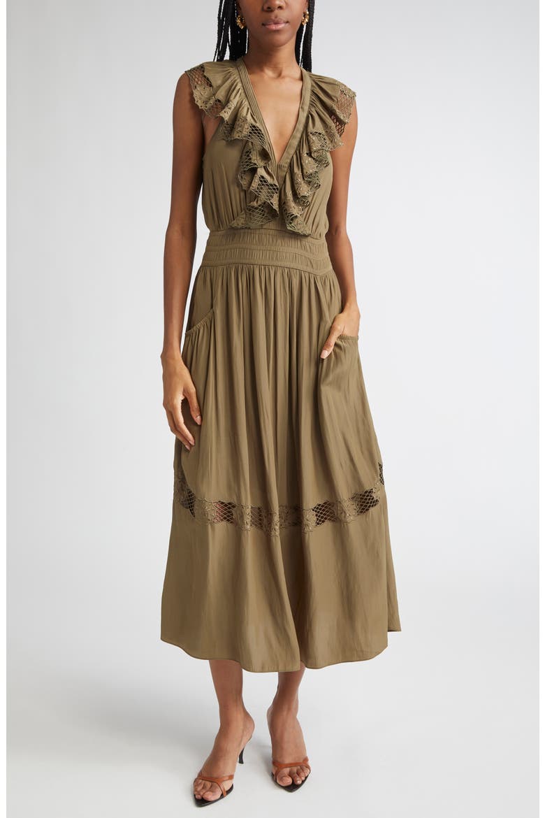midi dress laila Laila Popcorn Knit Drop Waist Midi Dress
