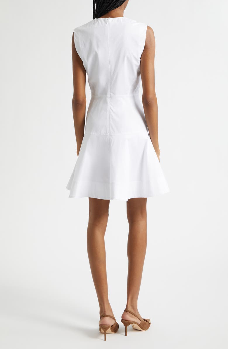 Veronica Beard Karrigan Sleeveless Stretch Cotton Minidress, Alternate, color, White