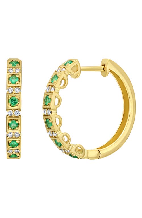 Bony Levy El Mar Emerald & Diamond Hoop Earrings