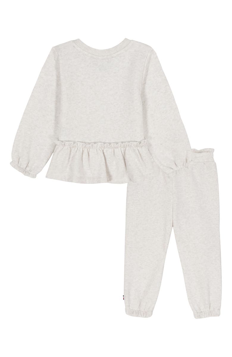 Tommy Hilfiger Long Sleeve Top & Joggers Set, Alternate, color, Oat